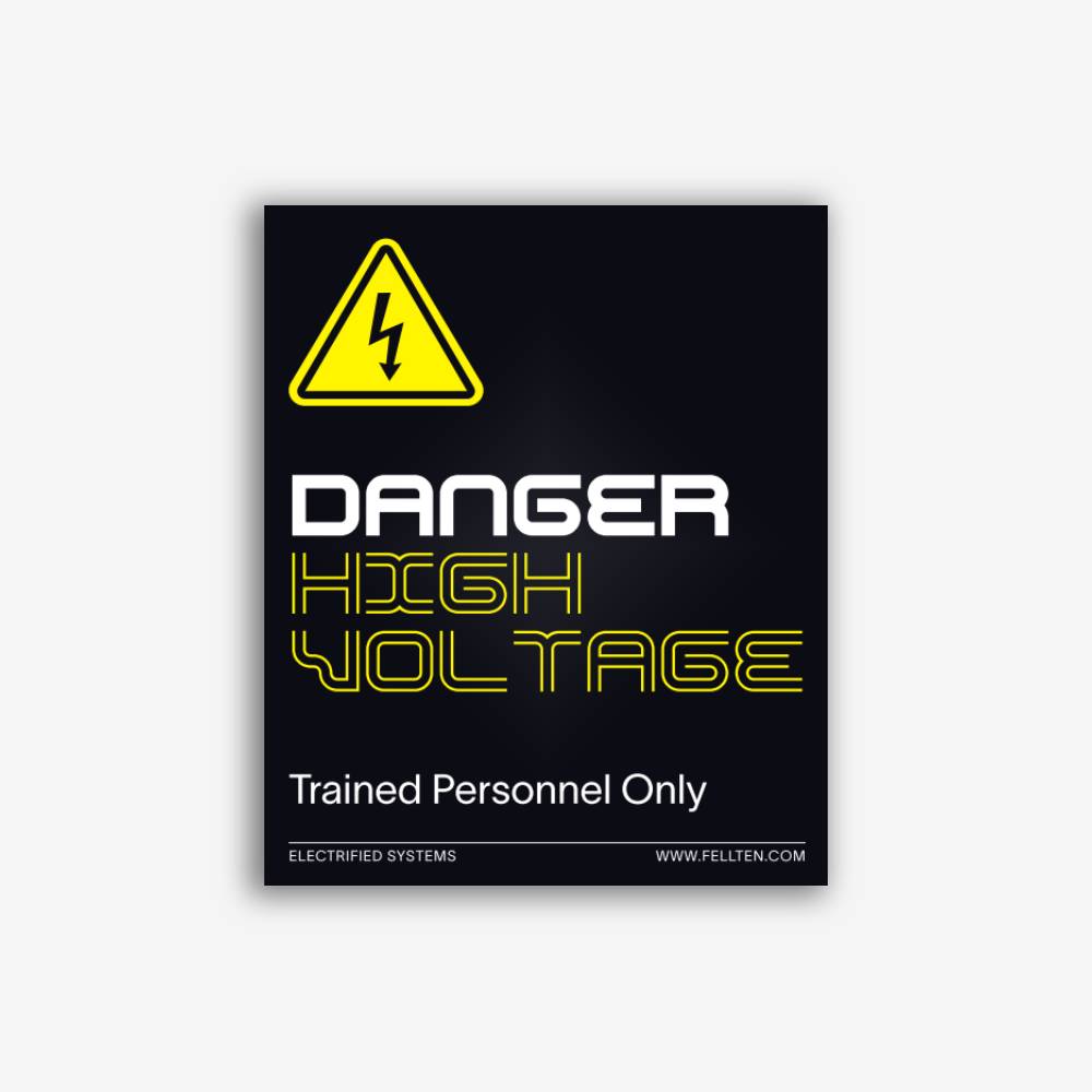 Danger High Voltage Sticker