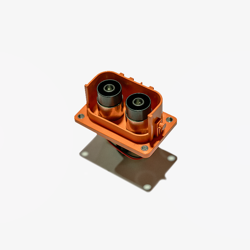 High Voltage Connector Double – Flat Lug Rear Mount | Keyway B Female