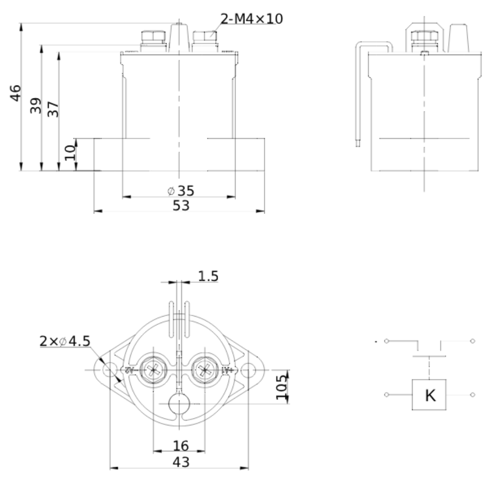 Contactor 50A / 900 V DC Contactor